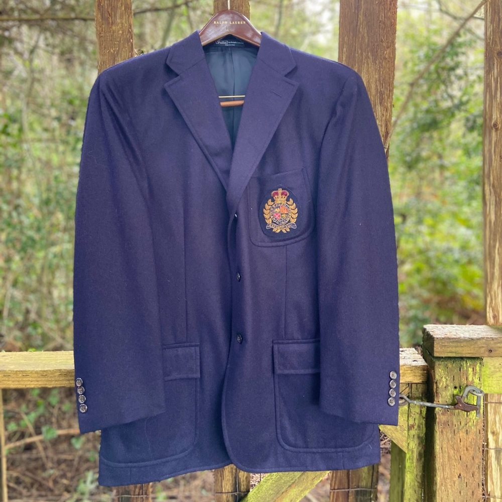 Vtg Polo Ralph Lauren BlazerMCMLXVIII Crest RARE